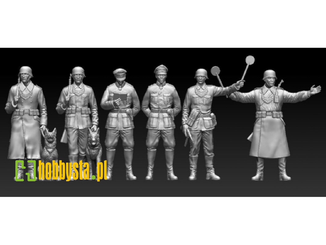 6 Soldiers Mp With 2 Dogs - image 1