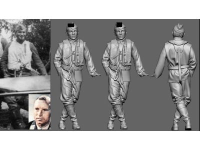 Battle Of Britain German Wwii Ace Horst Tietzen (3d-printed) - image 1