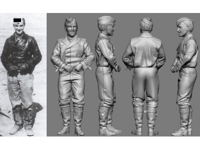 German Wwii Ace In Africa Jg 27 Hans Joachim Marseille (3d-printed) - image 1