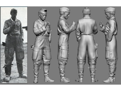 German Wwii Ace In Africa Jg 27 Gerhard Homuth (3d-printed) - image 1