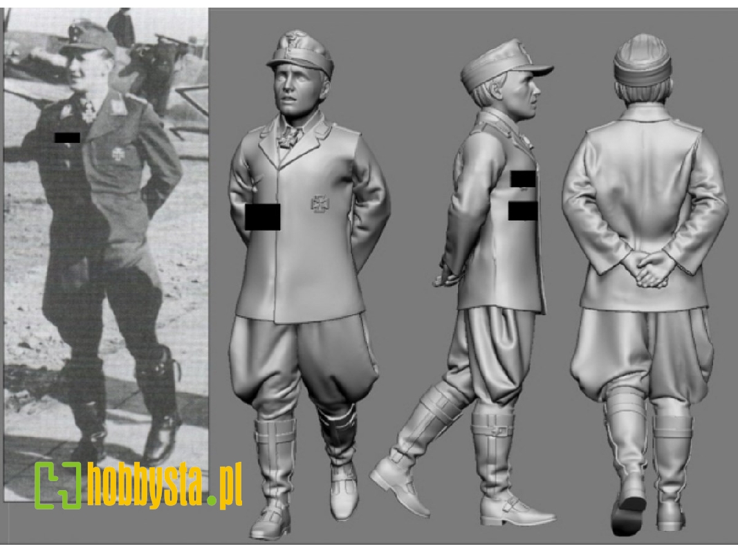 German Wwii Ace In Africa Jg 27 Werner Schröer (3d-printed) - image 1