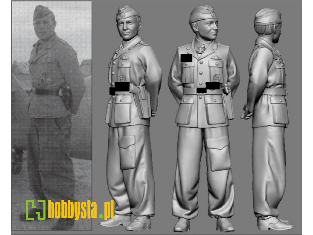 German Wwii Ace In Africa Jg 27 Ottos Schulz (3d-printed) - image 1