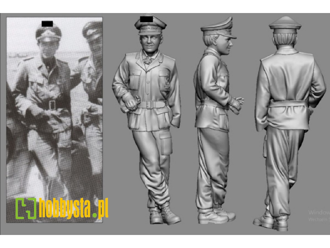 German Wwii Ace In Africa Ernst Wilhelm Reinhert (3d-printed) - image 1