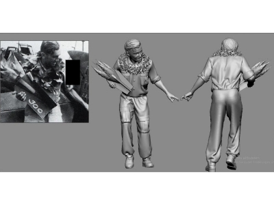 German Wwii Ace In Africa Herbert Rollwage (3d-printed) - image 1