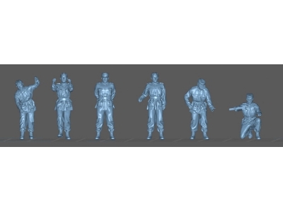 6 German Wwii Luftwaffe Mechanics (3d-printed) - image 1