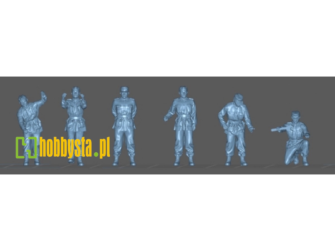 6 German Wwii Luftwaffe Mechanics (3d-printed) - image 1