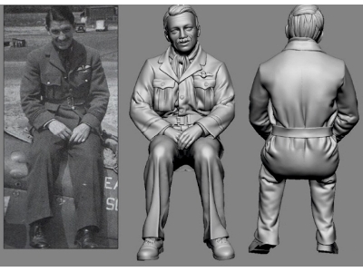 British Raf Wwii Ace James Rankin (3d-printed) - image 1