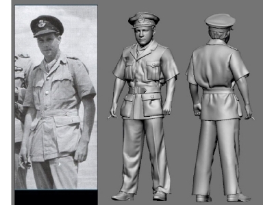 British Raf Wwii Ace Bill Drake (3d-printed) - image 1