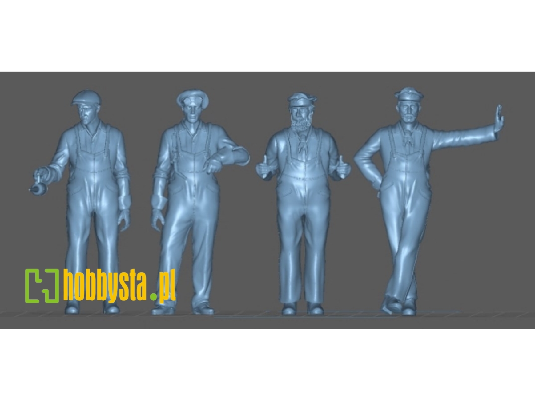 4 Men Locomotive Crew For Köff (3d-printed) - image 1