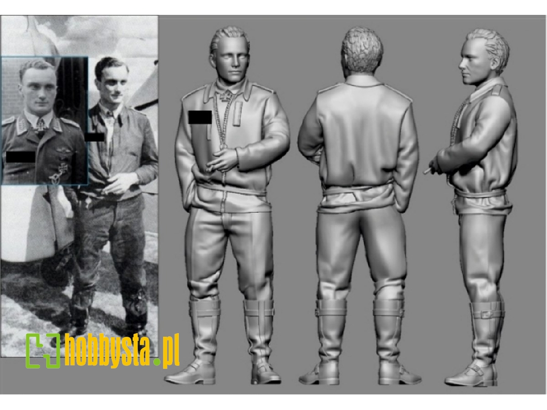 German Luftwaffe Wwii Ace In France Josef Wurmheller (3d-printed) - image 1