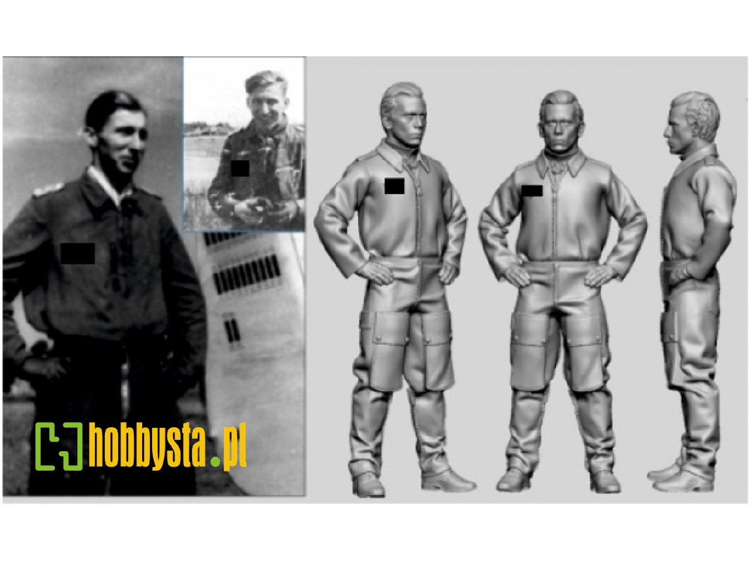 German Luftwaffe Wwii Ace In France Klaus Mietusch (3d-printed) - image 1