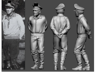 German Luftwaffe Wwii Ace In France Rudolf Pflanz (3d-printed) - image 1