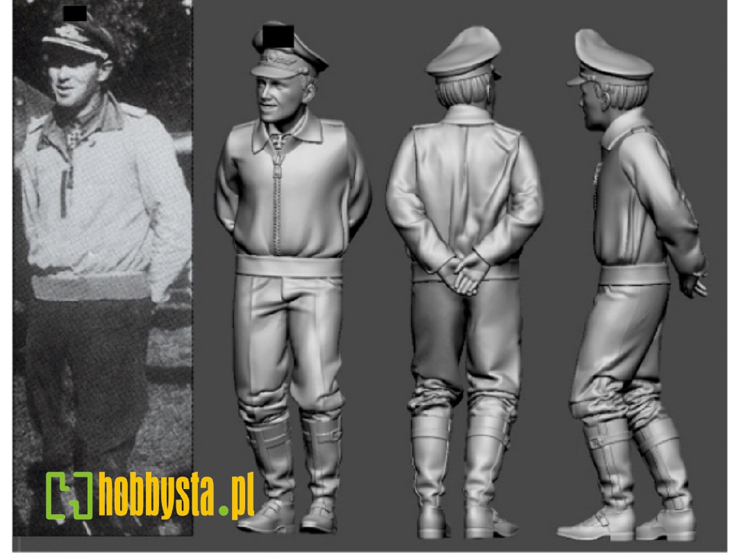 German Luftwaffe Wwii Ace In France Rudolf Pflanz (3d-printed) - image 1