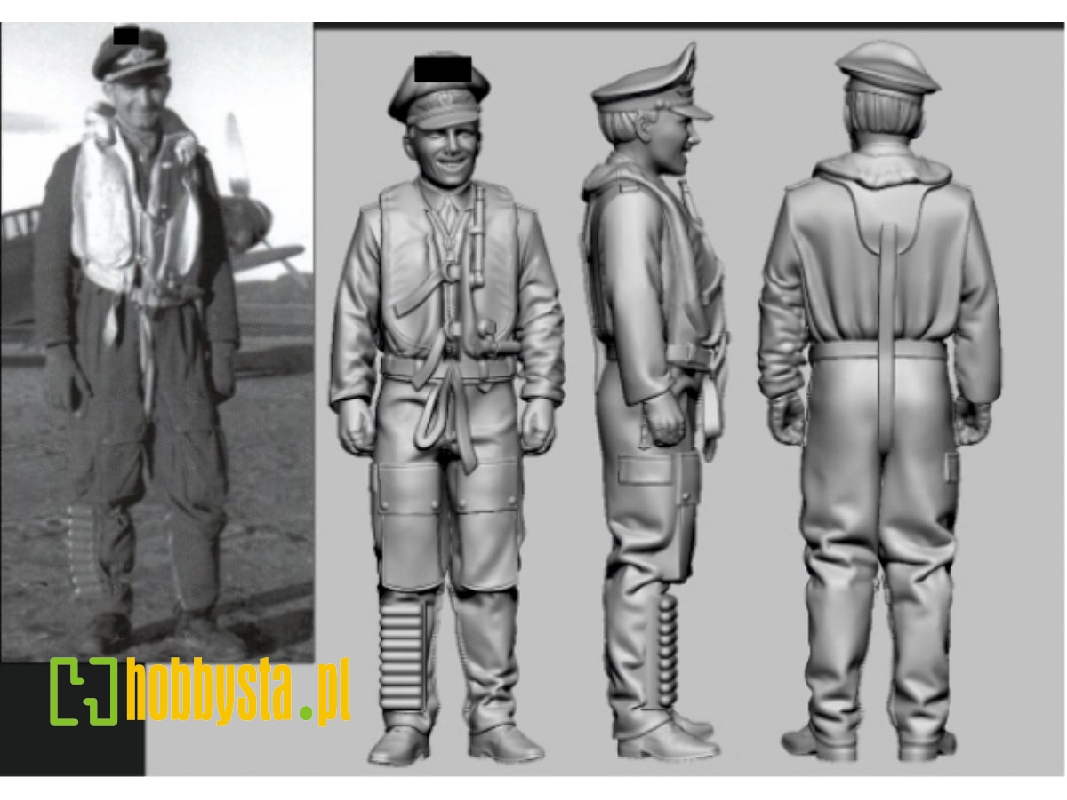 German Luftwaffe Wwii Ace Jg 5 (Eismeer) - Rudi Linz (3d-printed) - image 1