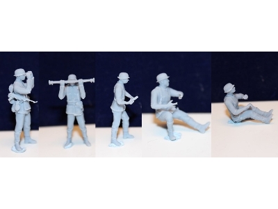 Luftwaffe Soldiers Anti-aircraft 2cm Flakvierling 38 Complete Crew (5 Figures) - image 1