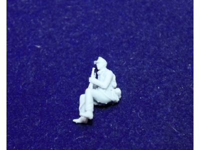 Soldier Afrika Corps Sitting With Rifle And Cigarette - image 1