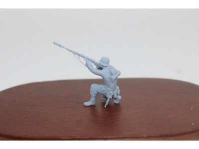 German Wwii Soldier Keening Firing With Riflegrenade - image 2