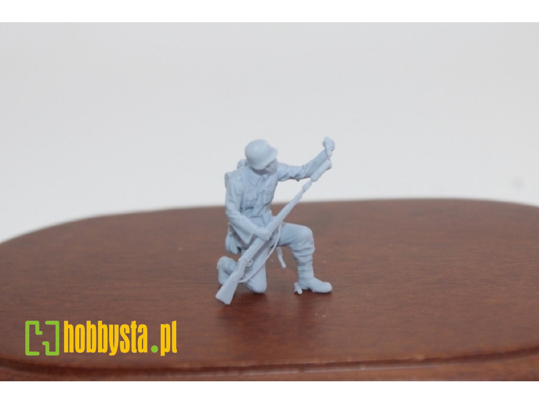 German Wwii Soldier Keening Firing With Riflegrenade - image 1