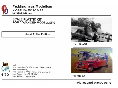 Foce Wulf Fw-190 Priller - 2 X Versionen A-5 & A-8 Including Figures And Bmw 327 - image 1