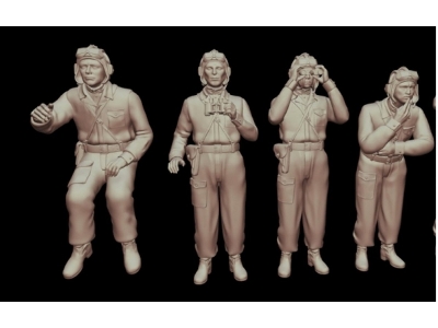 Soviet Wwii Tank Crew For T-34 (4 Figures) - image 1