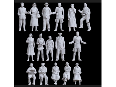 German Wwii Civils (16 Figures) - image 1