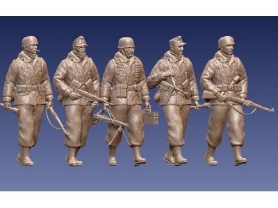German Wwii Fallschirmjager In Winter Uniforms (5 Figures) - image 1