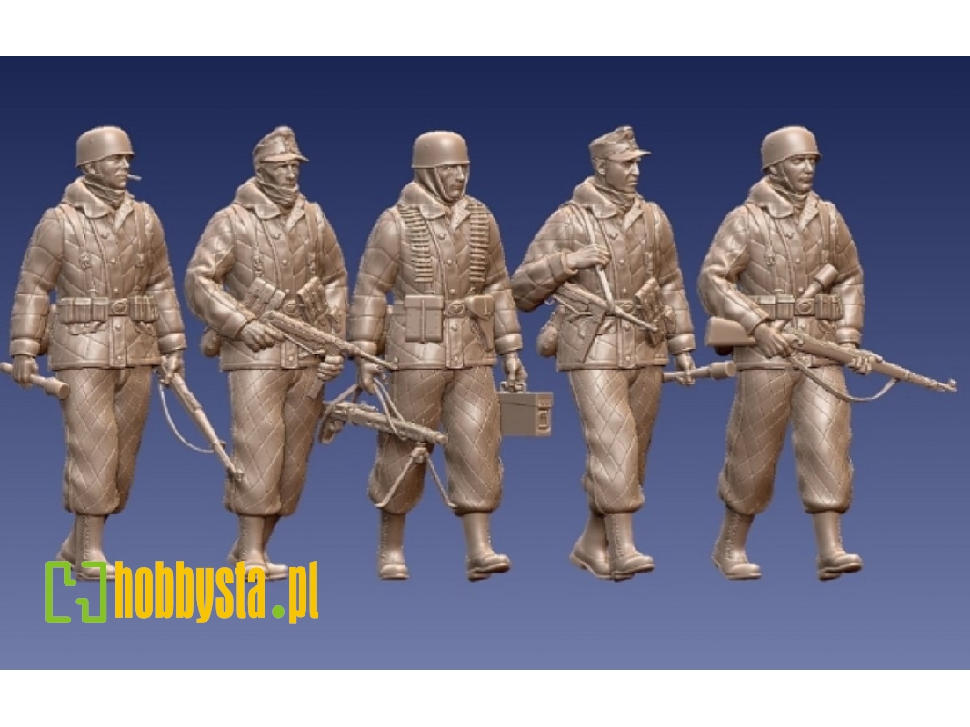 German Wwii Fallschirmjager In Winter Uniforms (5 Figures) - image 1