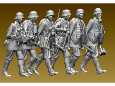 German Stormtroopers Marching Wwi (6 Figures) - image 1