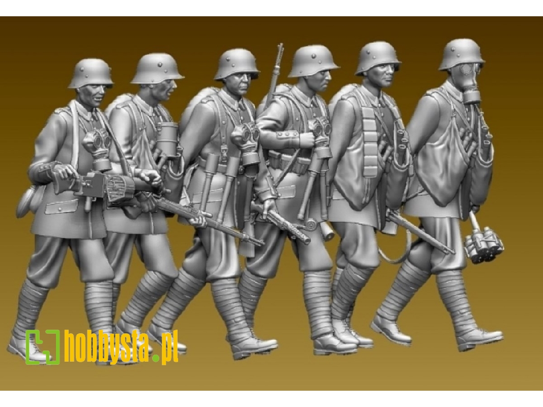 German Stormtroopers Marching Wwi (6 Figures) - image 1