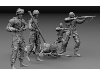 Us Paratroopers Normandy 1944 (5 Figures) - image 1