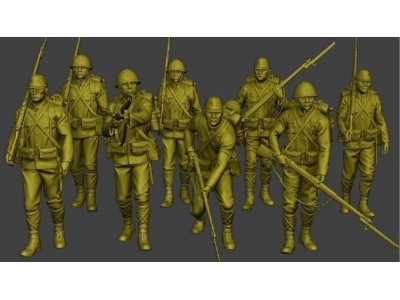 Japanese Soldiers No. 1 Standing (8 Figures) - image 1
