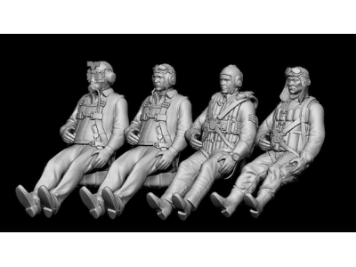Different Pilots Sitting (4 Figures) - image 1
