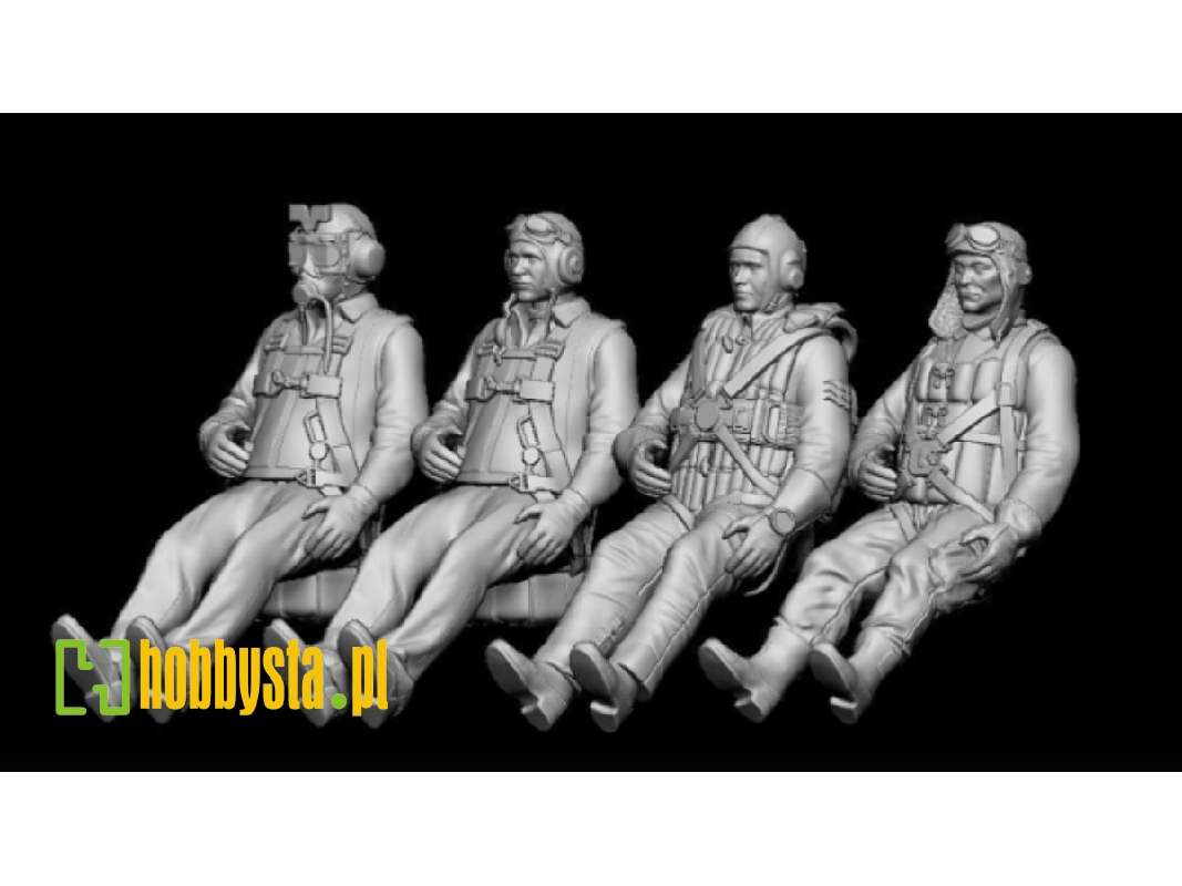 Different Pilots Sitting (4 Figures) - image 1