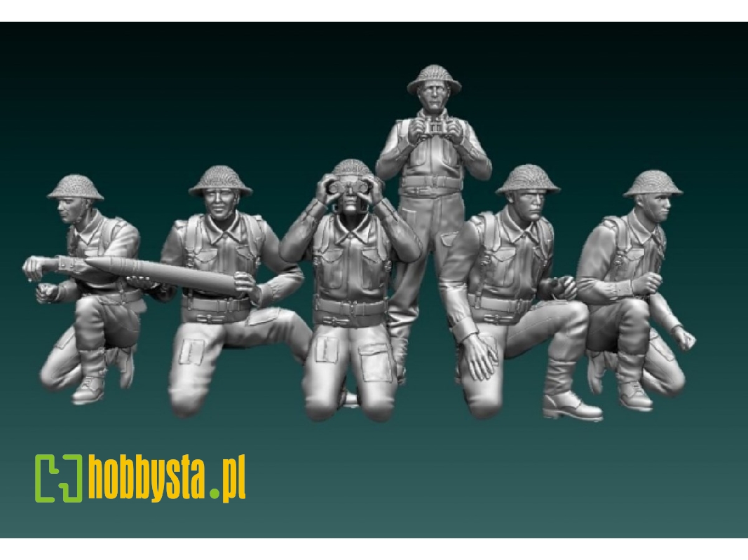 6 English Soldiers Gun Crew - image 1