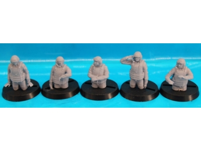 Us Abrams M 1 Tank Crew 5 Half Figures - image 1