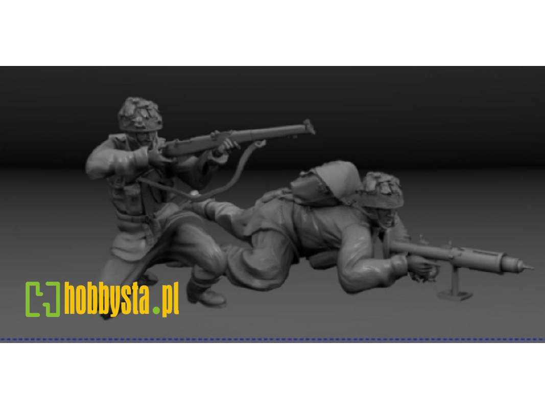 2 English Red Devils Arnhem With Rifle And Piat - image 1
