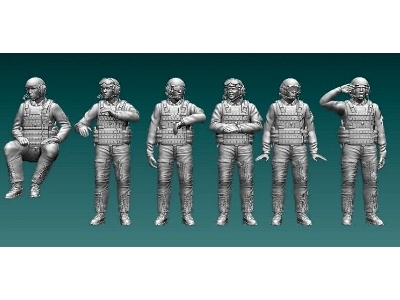 Us Abrams M 1 Tank Crew 6 Figures - image 1