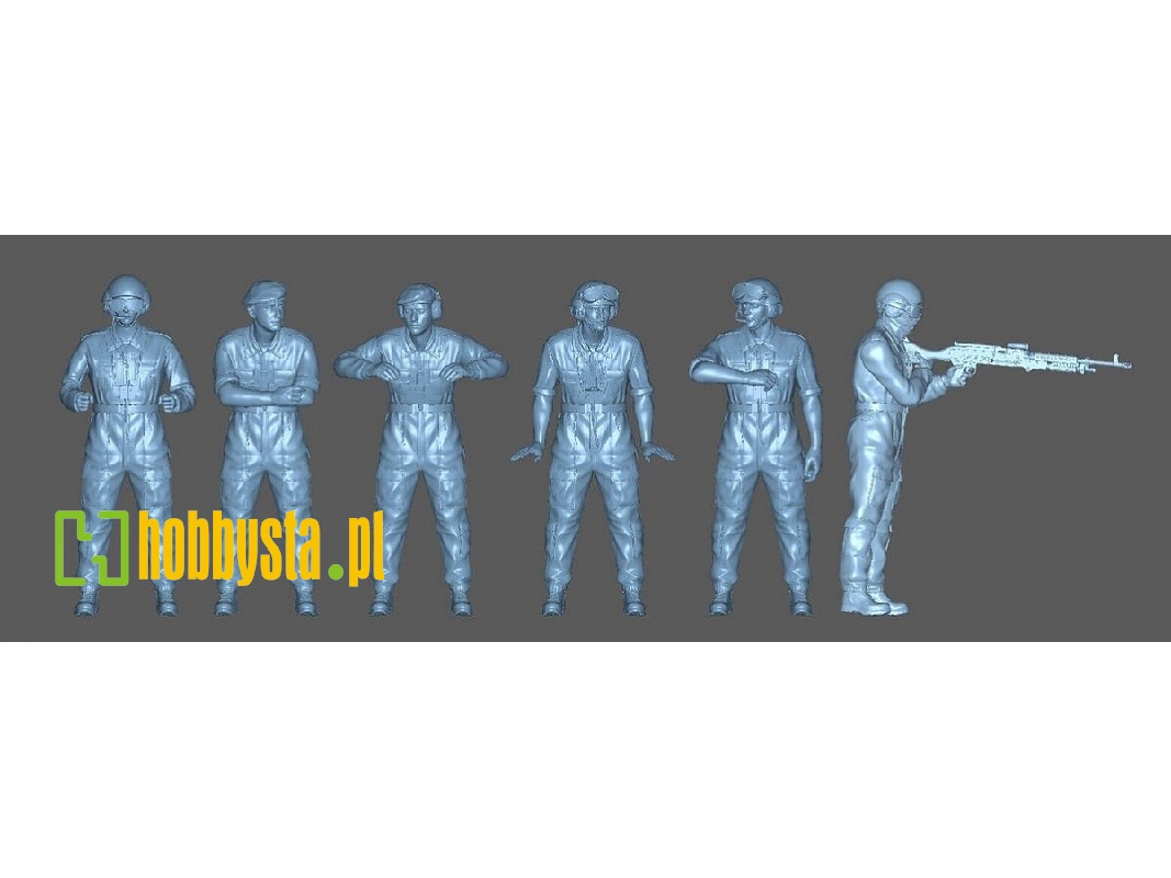 6 Challenger Tank Crew Full Figures - image 1