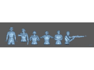 6 Challenger Tank Crew Full Half-figures - image 1