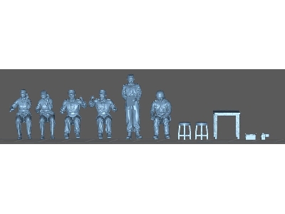 Crew For Horchgerät Or Anti-aircraft Searchlight - 6 Figures And Accessories - image 1