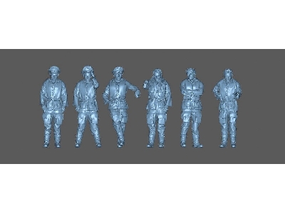 6 Standing German Pilots Wwii - image 1