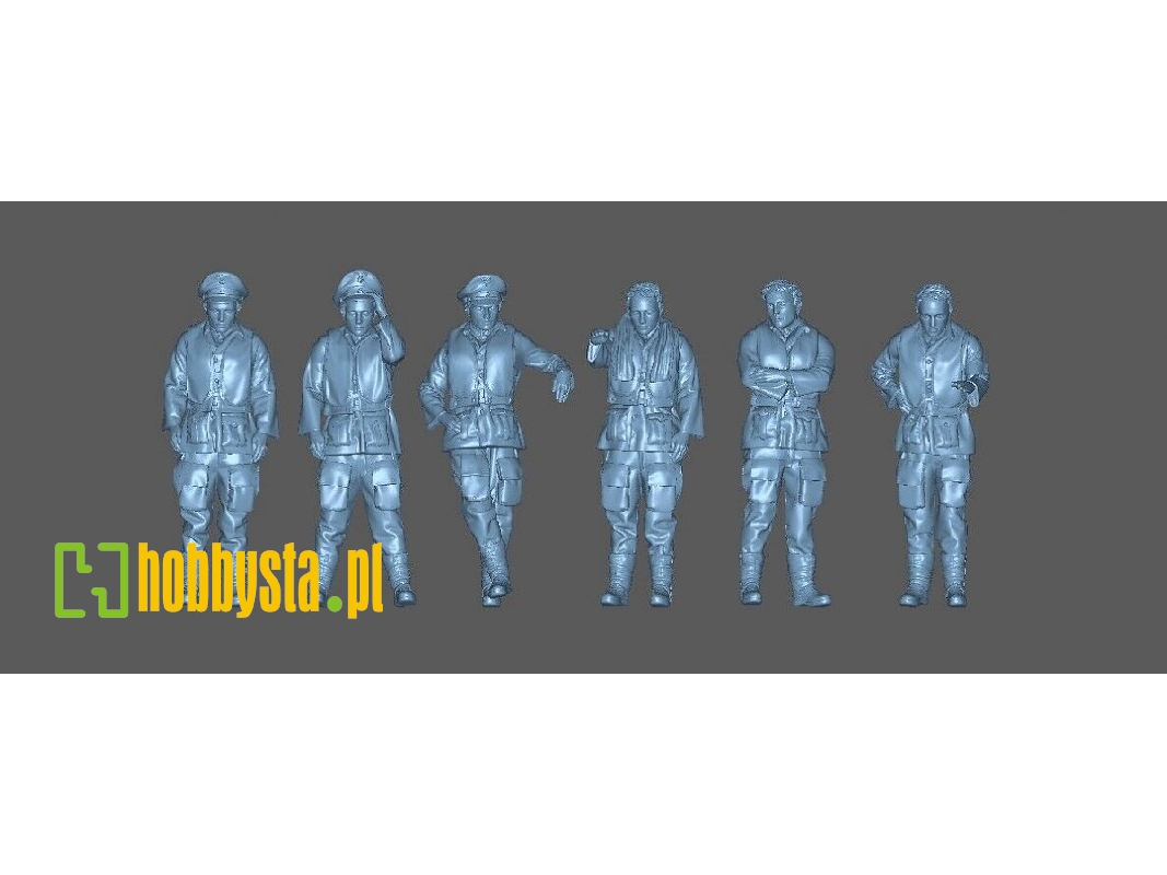 6 Standing German Pilots Wwii - image 1