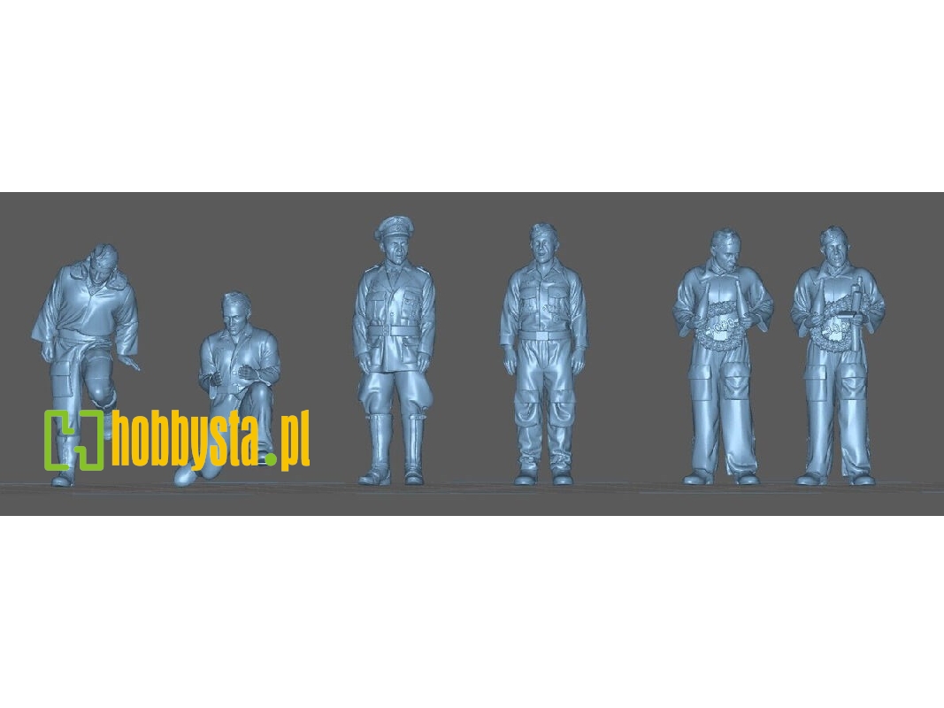 Luftwaffe Aces - Stuka Pilot Rudel And Crew - 6 Figures - image 1