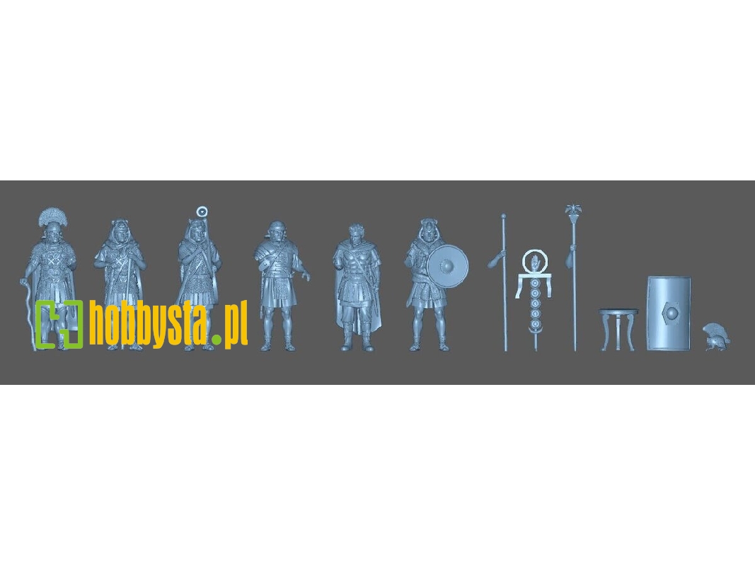 6 Roman Legionnaires Officers Standing - image 1