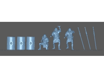 6 Roman Legionnaires Shield Wall - 3 With Sword And 3 With Spear In Full Armour - image 1