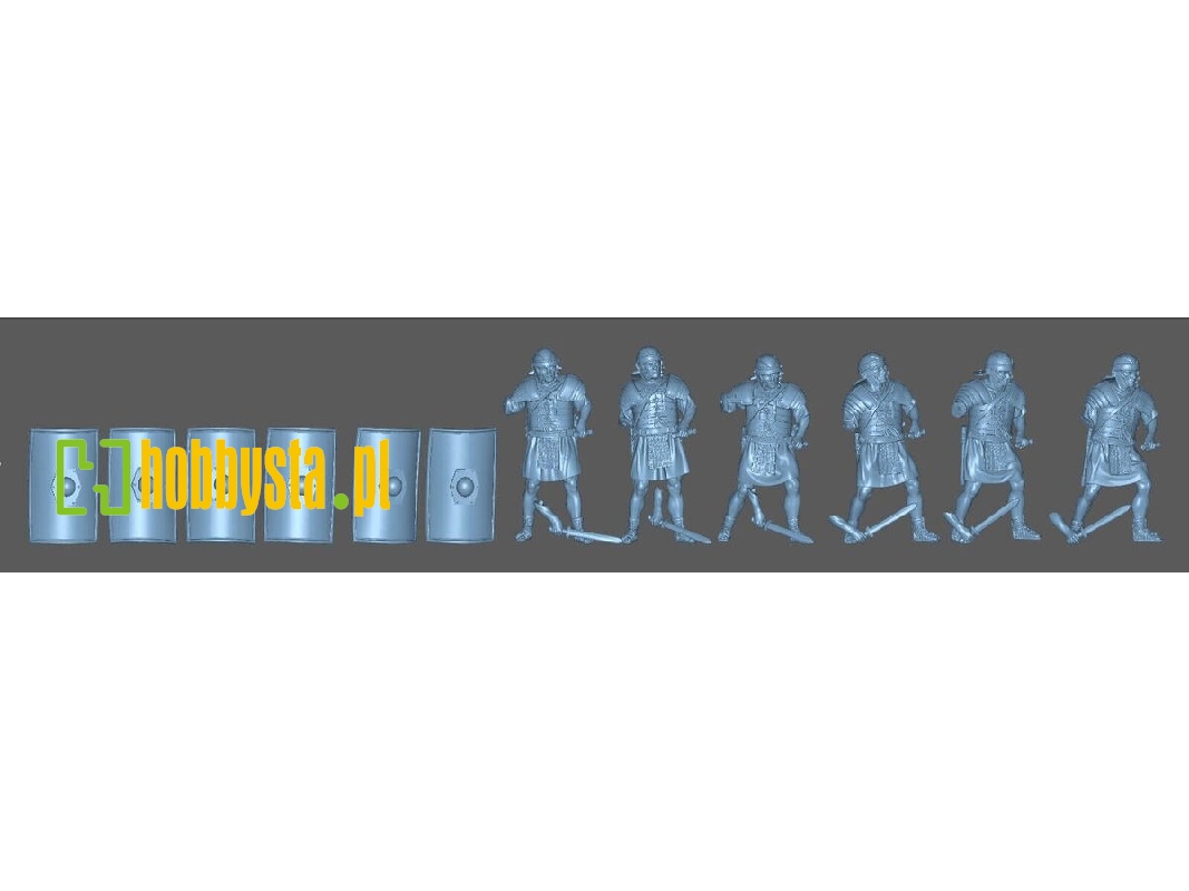6 Roman Legionnaires Armoured With Sword Standing - image 1