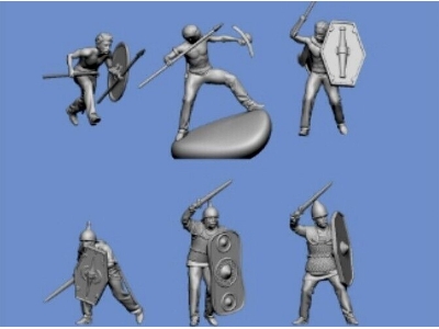 6 Celtic Warriors Attacking - image 1