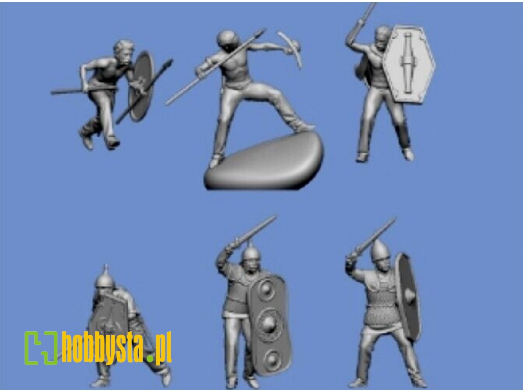 6 Celtic Warriors Attacking - image 1