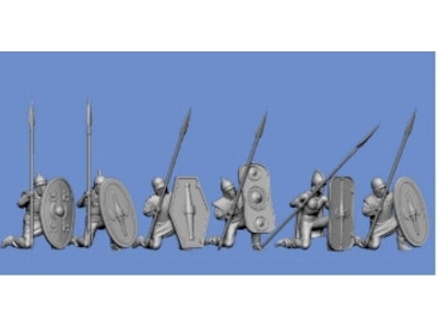 6 Celts Standing With Spear, Shield Wall, 1st Row - image 1