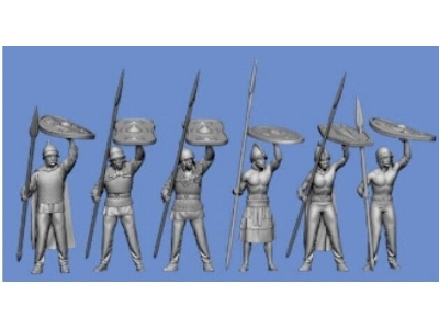 6 Celts Standing With Spear, Shield Wall, 3rd Row - image 1